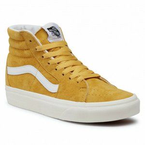 Vans Mustard and White High-Top Sneakers
